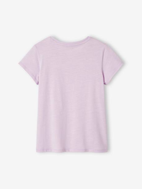 Camiseta deportiva a rayas irisadas, para niña BLANCO CLARO LISO CON MOTIVOS+gris jaspeado+lila+rosa maquillaje 