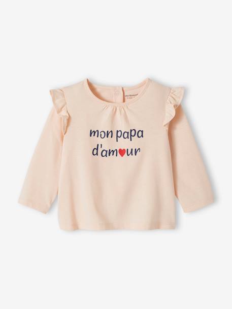 camisetas-Bebé-Camisetas-Camisetas-Camiseta de algodón orgánico con mensaje para bebé