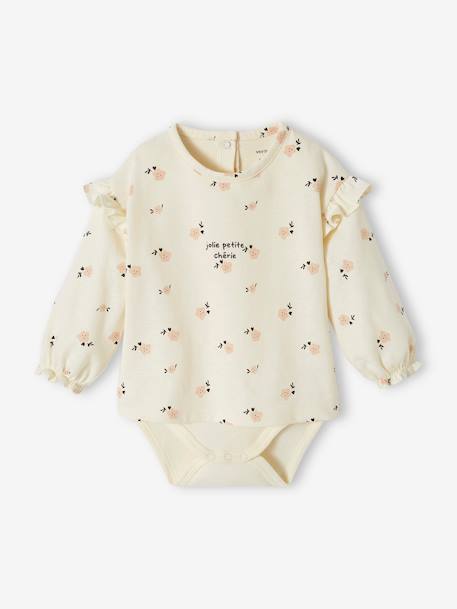 Camiseta body de manga larga y algodón orgánico para bebé recién nacido