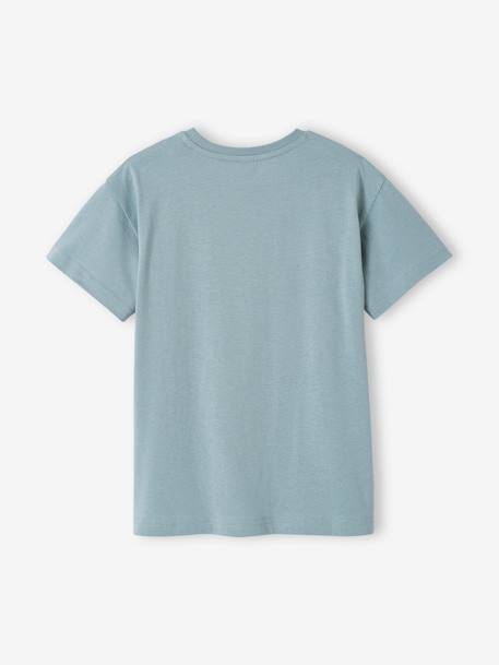 Camiseta con motivo de animales para niño azul grisáceo+crudo+gris oscuro 