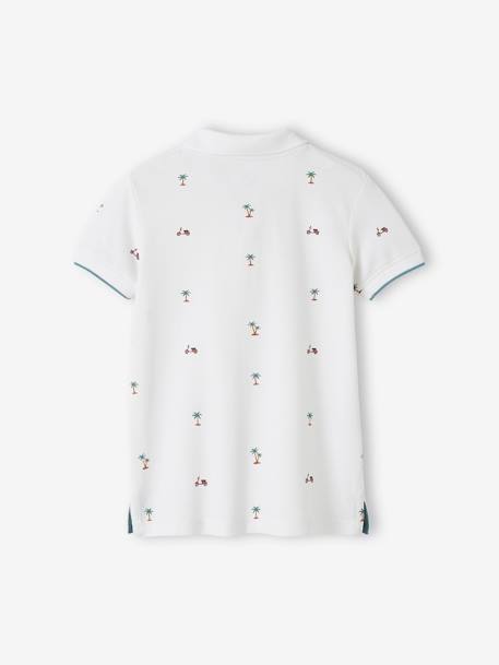 Polo de punto piqué con estampado para niño azul estampado+crudo 