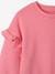 Sudadera con volantes de dos tejidos para niña amarillo pastel+rosa chicle 