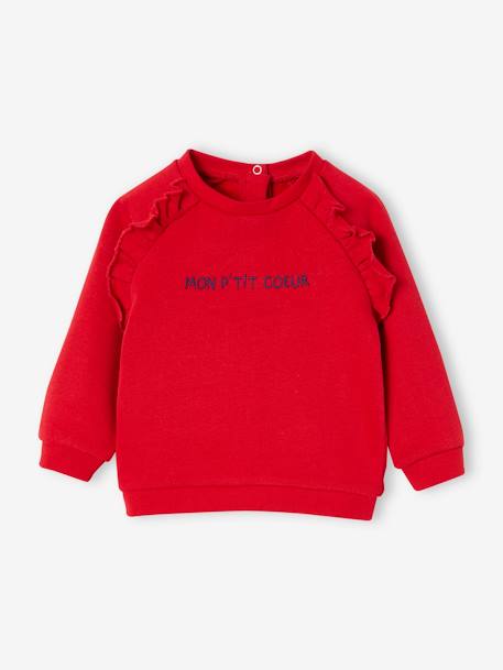 Sudadera de felpa personalizable, para bebé rojo 