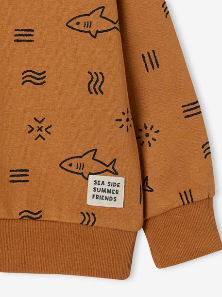 Sudadera con motivo de tiburones, para niño caramelo 