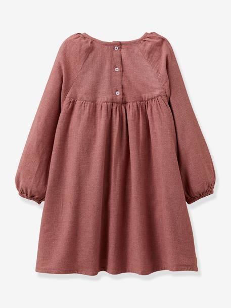 Vestido con smocks para niña - Cyrillus rosa 