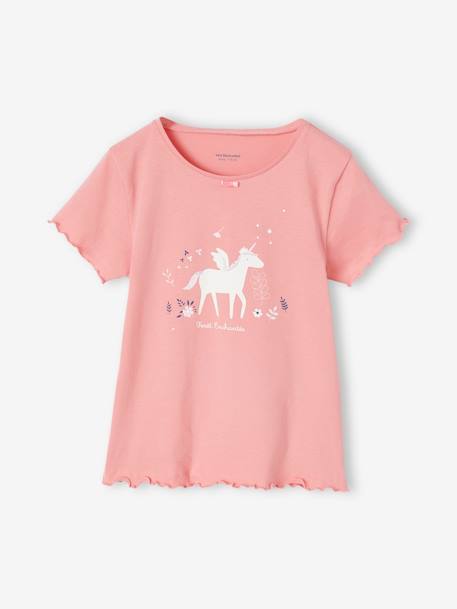 Pack de 2 pijamas con short con unicornios para niña azul oscuro 