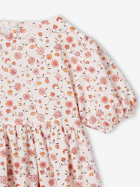 Vestido de tejido «seersucker» para niña lila+rosa rosa pálido 