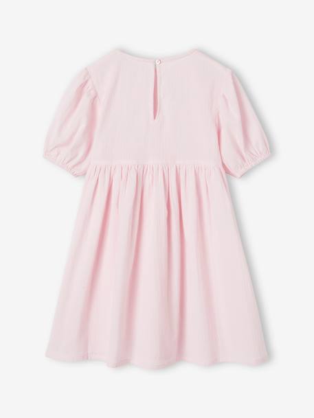 Vestido de tejido «seersucker» para niña lila+rosa rosa pálido 