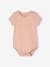 Pack de 5 bodies con sisas americanas de algodón orgánico para bebé rosa viejo 