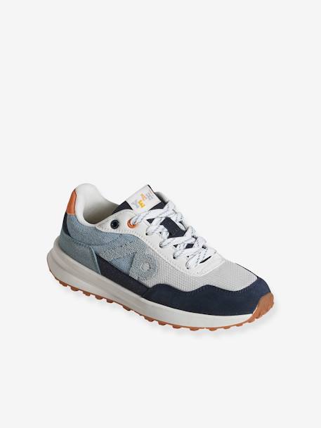 Zapatillas deportivas con cordones junior azul jeans+azul marino 