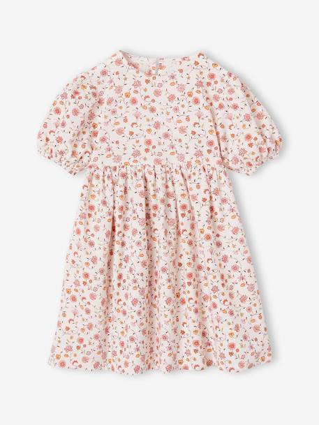 Vestido de tejido «seersucker» para niña lila+rosa rosa pálido 