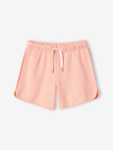 Short deportivo de felpa para niña azul marino+coral+multicolor+verde agua 