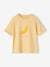 Camiseta motivo pop niña de manga corta con vuelta albaricoque+amarillo pálido 