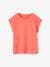 Camiseta lisa Basics de manga corta para niña coral+crudo+mandarina 