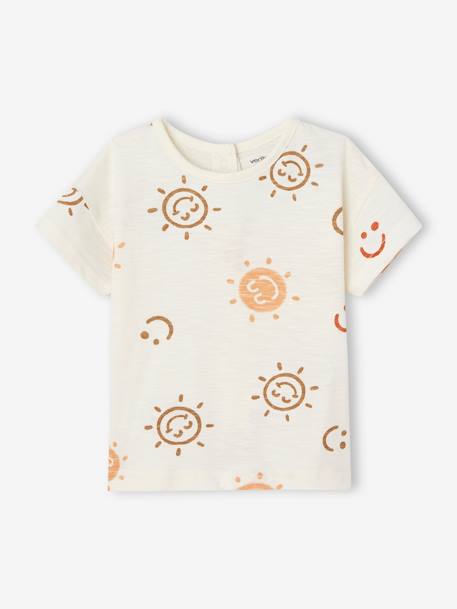 Camiseta «Smiley» para bebé crudo 