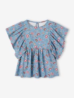 Niña-Camiseta blusa con flores, para niña