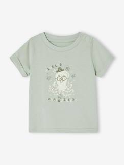 Algodón orgánico-Camiseta «mini tótem» de manga corta para bebé