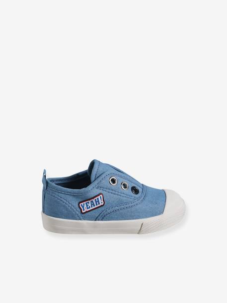 Zapatillas deportivas elásticas de lona para bebé azul jeans 