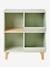 Mueble de almacenaje con casillero para libros y juguetes verde 