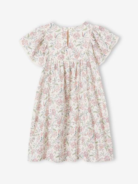 Vestido estampado para niña colección cápsula Día de la Madre vainilla 