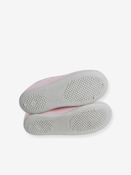 Zapatillas de casa elásticas infantiles de tela albaricoque+rosa rosa pálido 