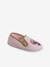 Zapatillas de casa elásticas infantiles de tela albaricoque+rosa rosa pálido 