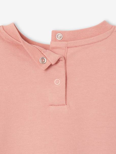 Sudadera basics de felpa para bebé rosado 