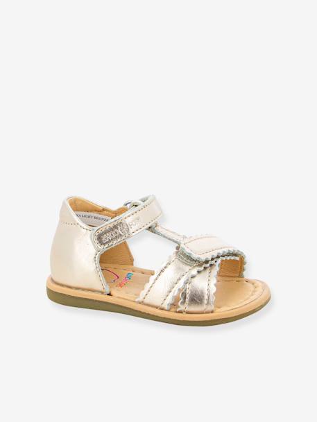 Sandalias Tity Cross SHOO POM® para bebé beige dorado 