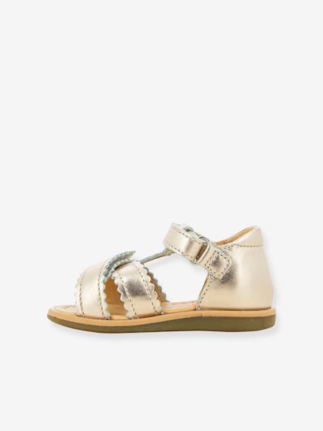 Sandalias Tity Cross SHOO POM® para bebé beige dorado 