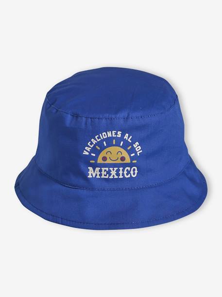 Sombrero bob reversible México para bebé niño azul eléctrico 