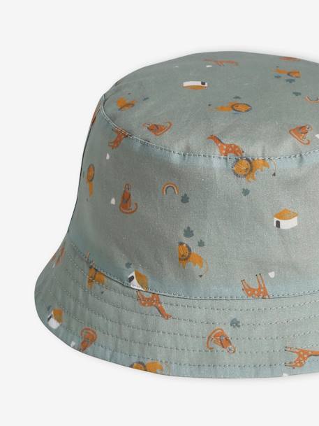 Sombrero bob reversible con animales, para bebé niño verde menta 