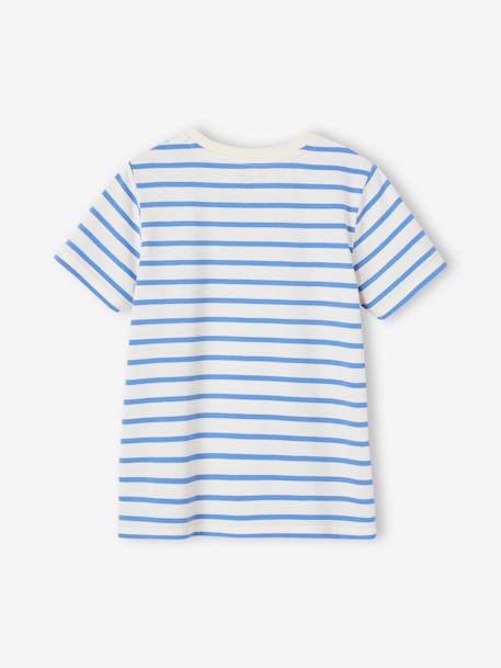 Camiseta de manga corta y estilo marinero para niño azul azur+AZUL FUERTE A RAYAS+rayas amarillas+rayas rojas+VERDE MEDIO A RAYAS 