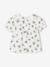Camiseta de manga corta floral para bebé crudo 