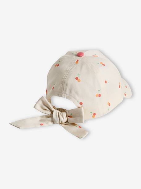 Gorra cereza niña crudo 