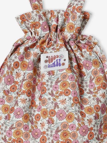 Bolso tote con flores albaricoque maquillaje 