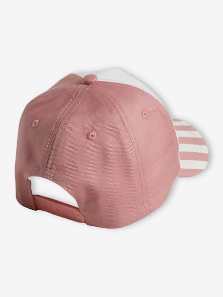 Gorra niña 'Cool Girls Club' rayas azul+rayas rosa 