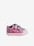 Zapatillas deportivas de lona con tiras autoadherentes bebé niña BLANCO CLARO LISO CON MOTIVOS+rosa estampado+violeta estampado 