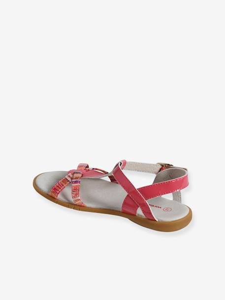 Sandalias fantasía con borlas para niña amarillo+lote rosa 