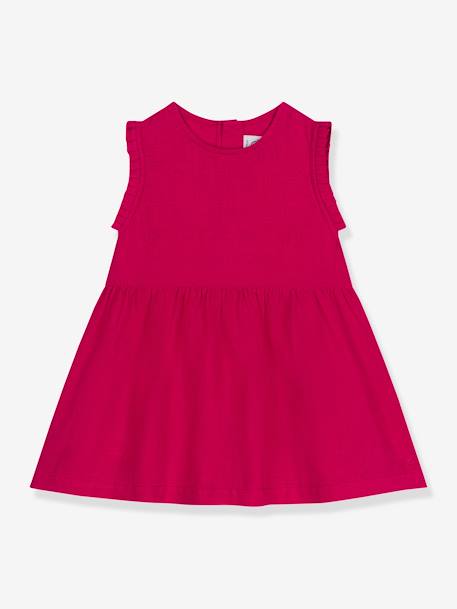 Vestido sin mangas de lino PETIT BATEAU rojo 