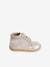 Botines de piel blanda con cordones para bebé primeros pasos beige irisado 