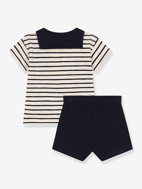 Conjunto de 2 prendas PETIT BATEAU beige jaspeado 