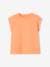 Camiseta lisa Basics de manga corta para niña coral+mandarina 