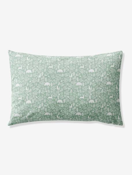 Funda de almohada para bebé EN LOS BOSQUES verde sauce 