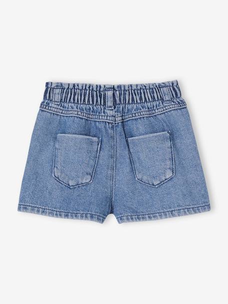 Short vaquero con bordado de margaritas para bebé stone 