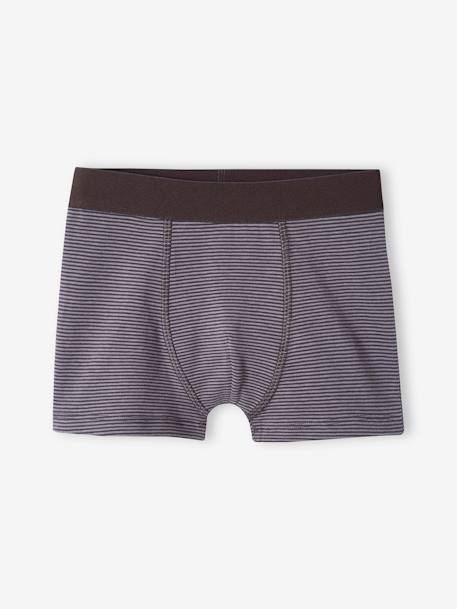 Pack de 5 boxers stretch estampado gráfico de algodón orgánico, niño crudo 