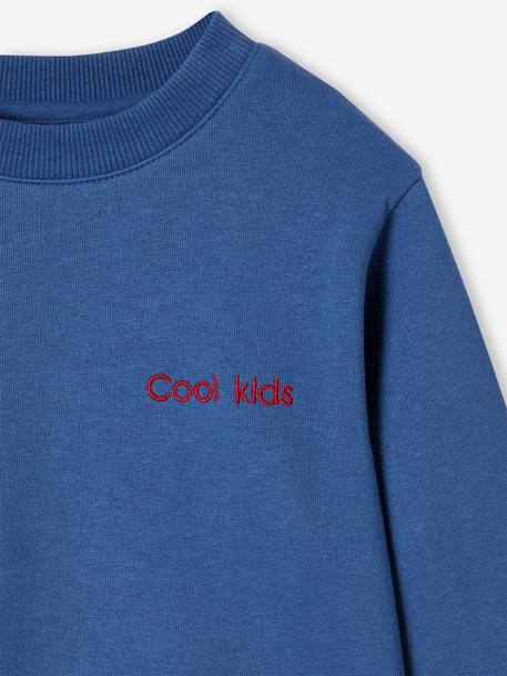 Sudadera con cuello redondo personalizable para niño azul 