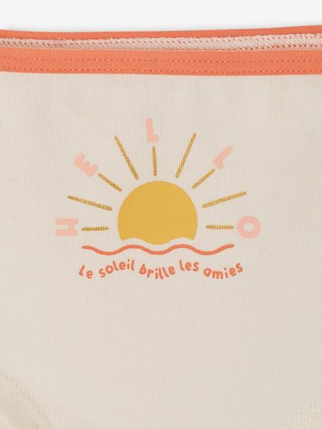 Pack de 5 shorties 'summer' de algodón orgánico para niña melocotón 