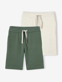 Niño-Shorts y bermudas-Pack de 2 bermudas de felpa para niño