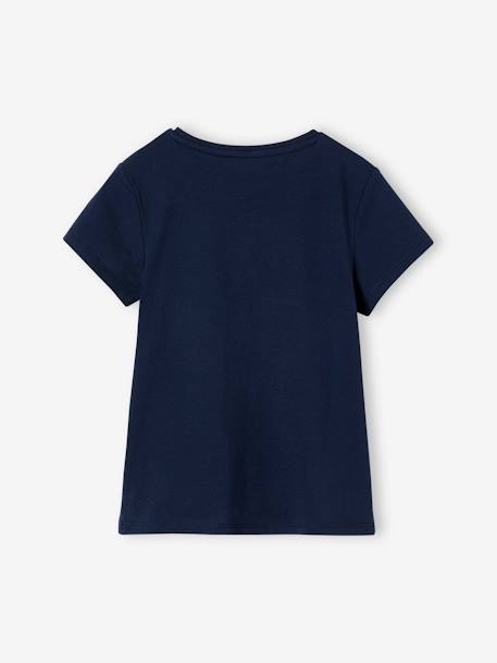 Camiseta con mensaje, para niña azul marino+coral+fresa+rojo+vainilla+verde pino 