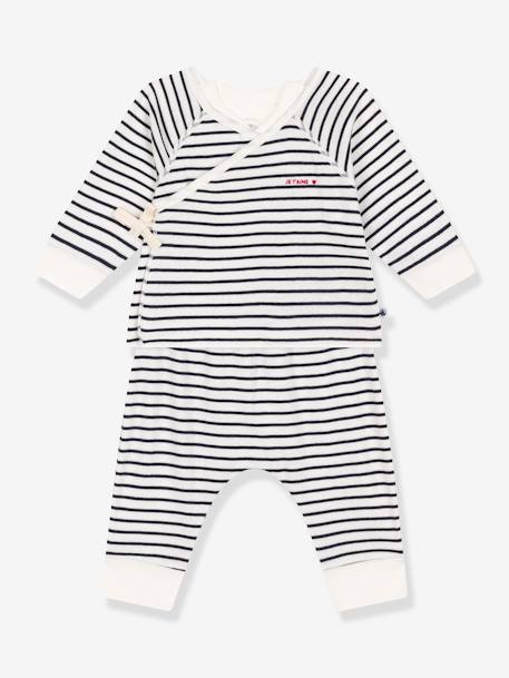 Conjunto para recién nacido 3 prendas - PETIT BATEAU azul marino 